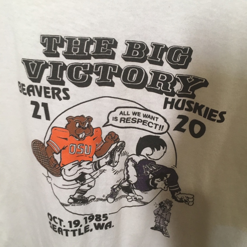 Vintage 80s oregon state tee shirt xl - Picture 2 of 3